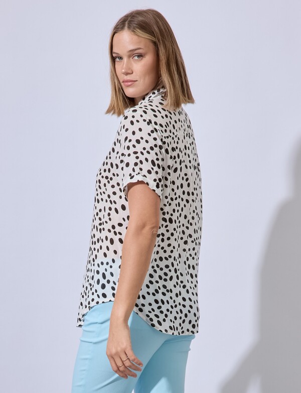 Camisa Dots BLANCO/NEGRO