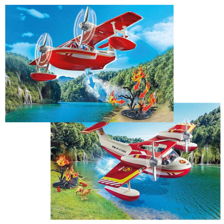 Hidroavión de Bomberos Playmobil 34 Piezas con Figuras
