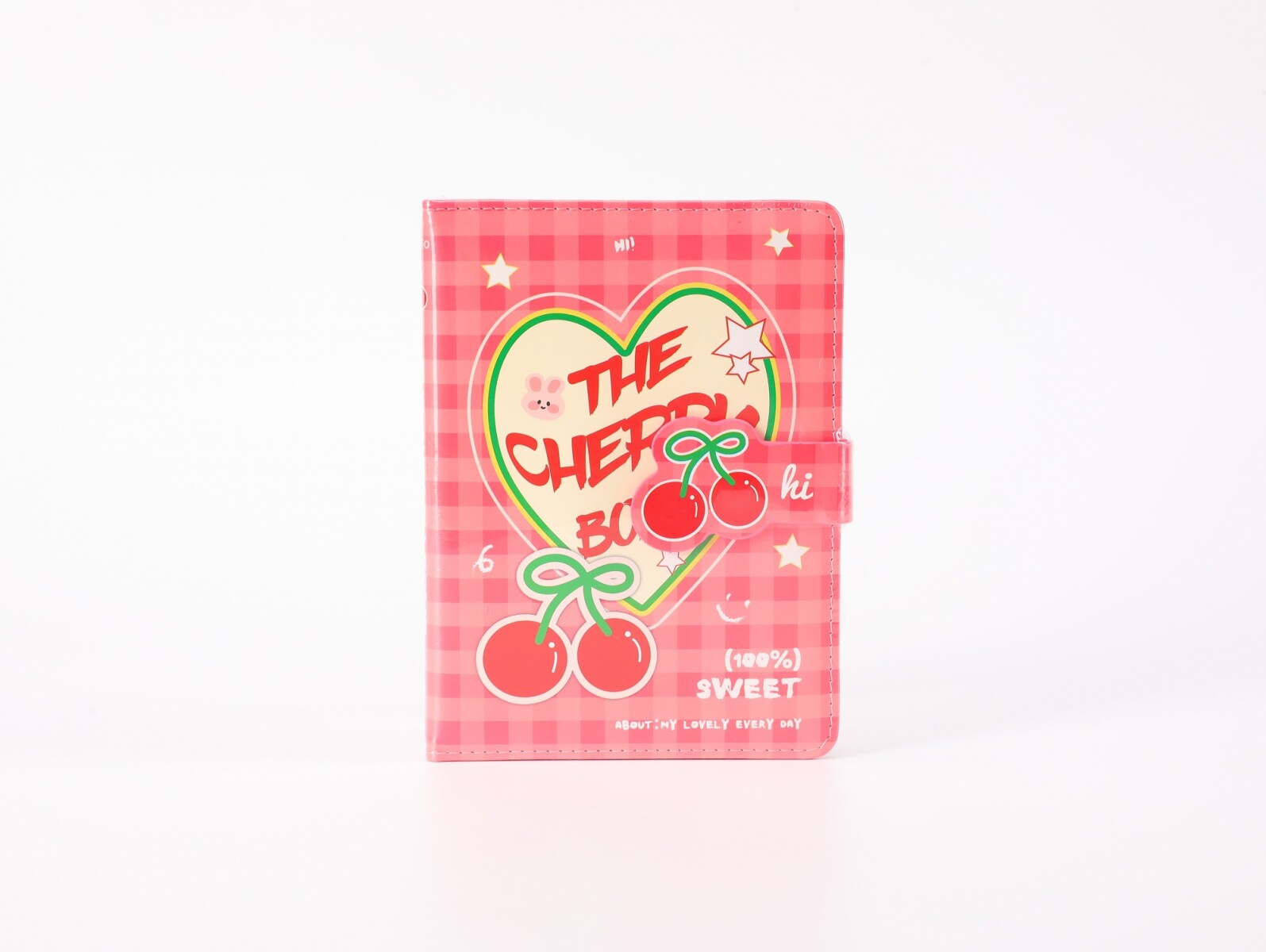 CUADERNO 36K DE CUERO PU CON CIERRE MAGNÉTICO (CEREZA) 