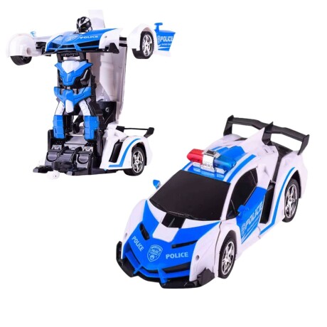 AUTO A CONTROL REMOTO TRANSFORMER ROBOT POLICIA AUTO A CONTROL REMOTO TRANSFORMER ROBOT POLICIA