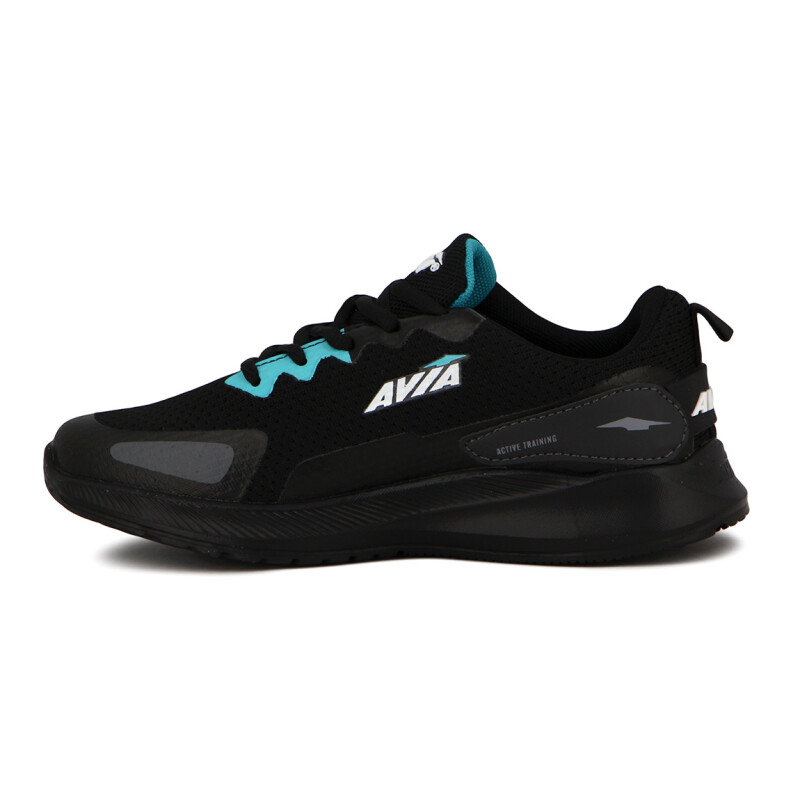 Avia Zapatillas Acordonadas Para Dama Persan- Black/aqua Negro-aguamarina