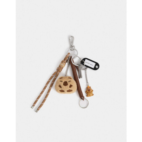 Llavero Y Charm Peluche Capibara Combinacion Tricolor