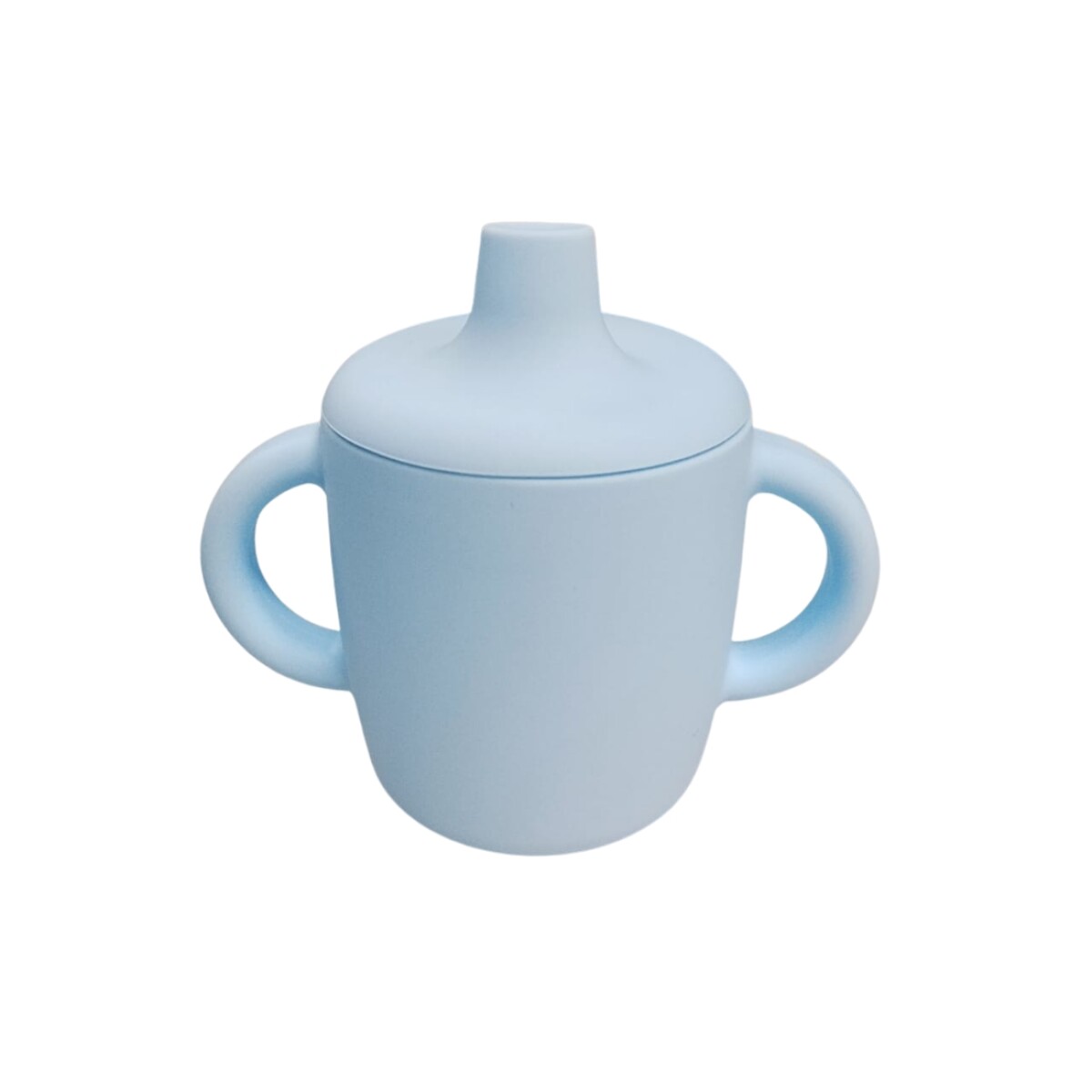 Vaso entrenamiento 100% silicona - QUO - celeste 