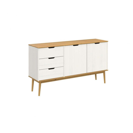 Aparador 2 Puertas 3 Cajones Linea Nordica Roble/Blanco
