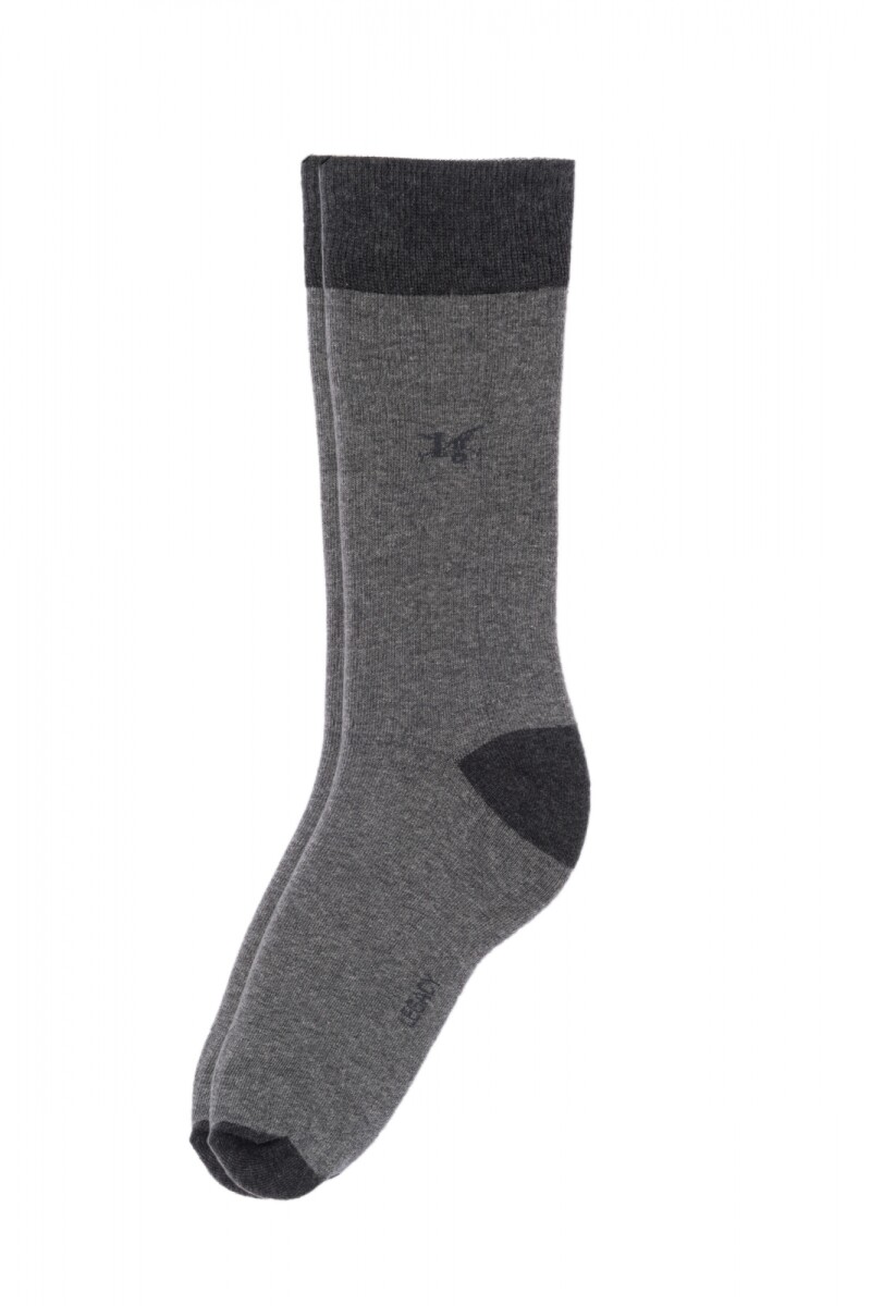 Media bicolor - Gris 