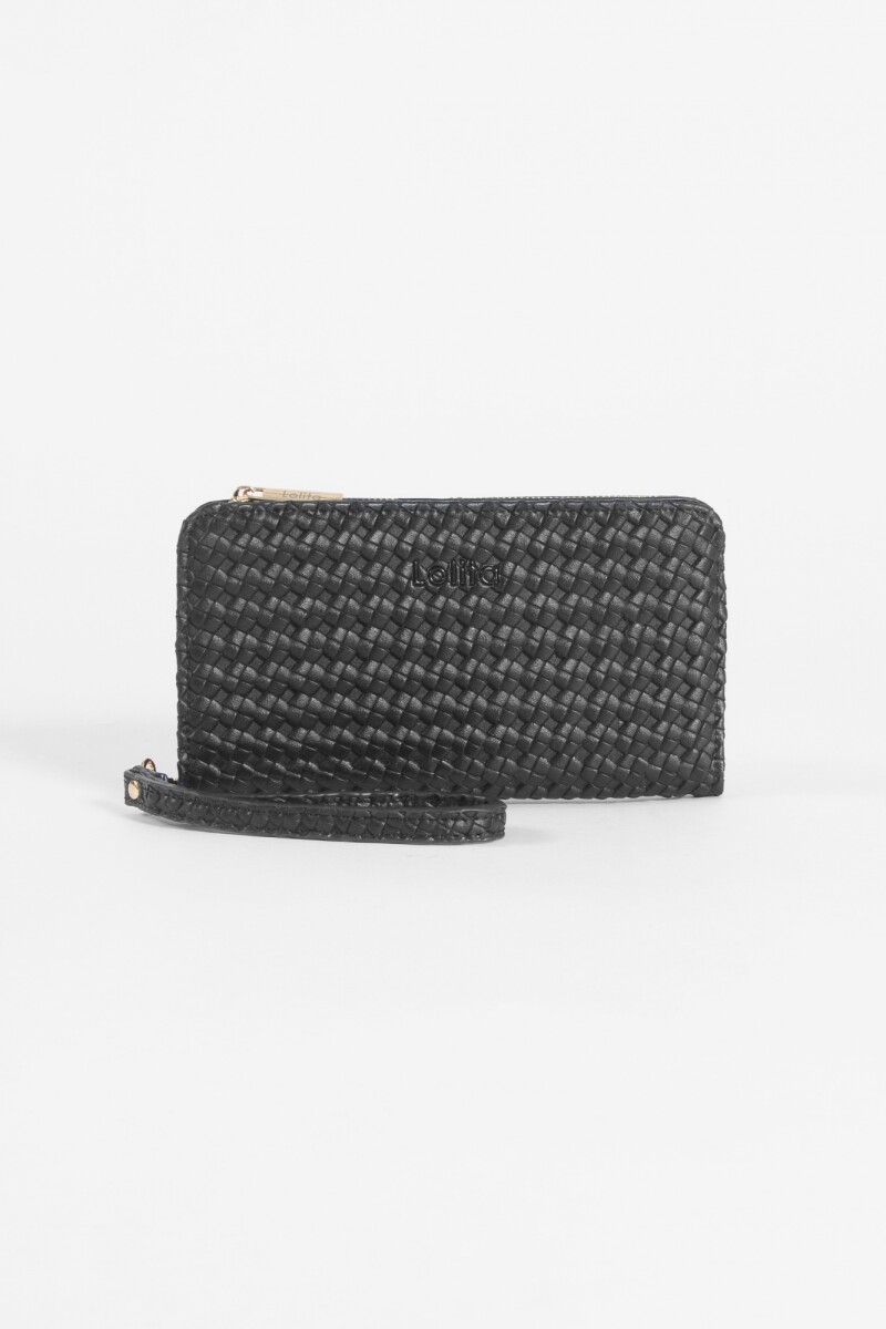 Billetera trenzada - negro 