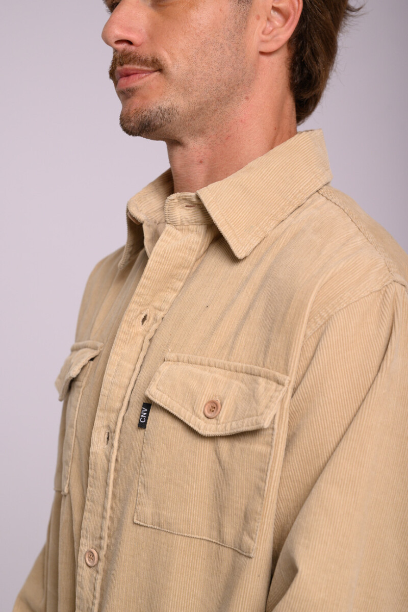 Sobrecamisa de pana Beige