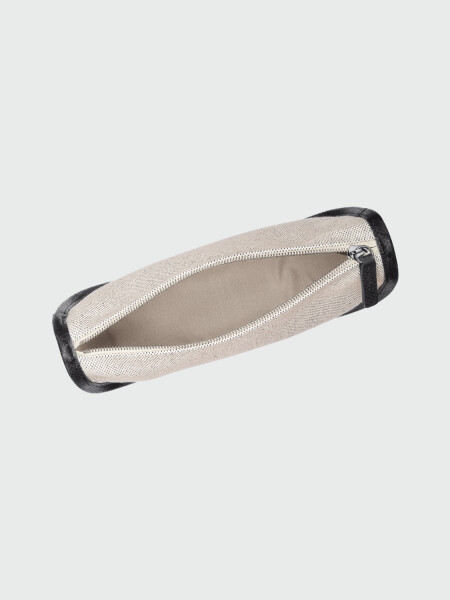 Longchamp -Cartera estilo bandolera de material textil con logo Marfil