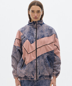 Campera Olímpica Denim Washed Rose