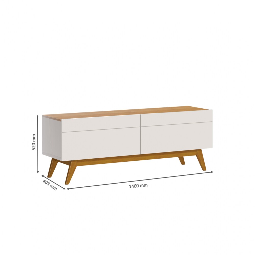 Rack para TV - Stand Classic 1.4 - Linea Manhattan Natural/Blanco