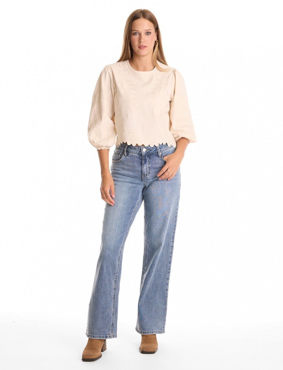 Jean Wide Leg Lavado Medio - Jean 