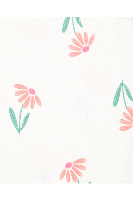 Pack cinco bodies de algodón, diseño floral Sin color
