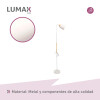 Lámpara De Pie Lumax Nórdica Flexible 1.5 M Blanco