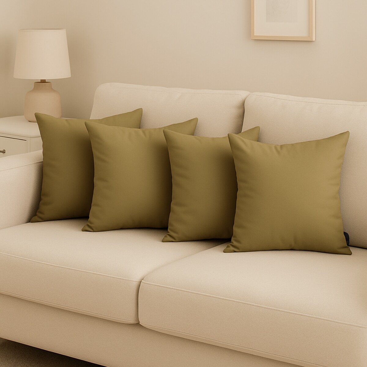 Set x4 funda de almohadones lisa 43 x 43 - MARRON 