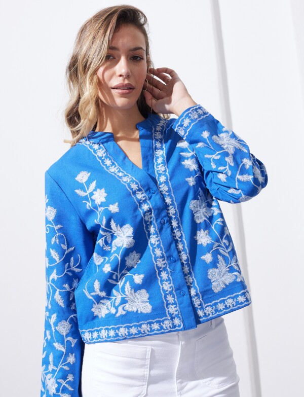 Chaqueta Algodón Bordada ROYAL