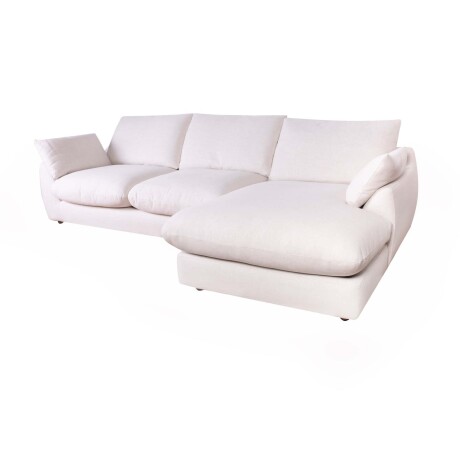 SOFÁ C/CHAISE MÁS DE 4 CUERPOS TELA NATURAL-BEIGE BRASCO BEIGE