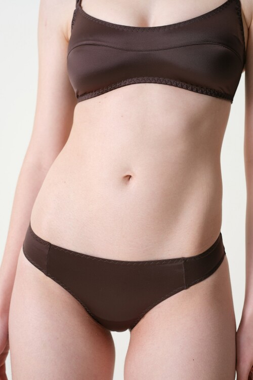 Bikini Satén Chocolate