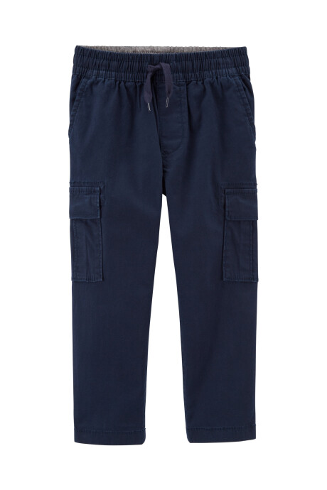 Pantalón cargo de lona, azul Sin color