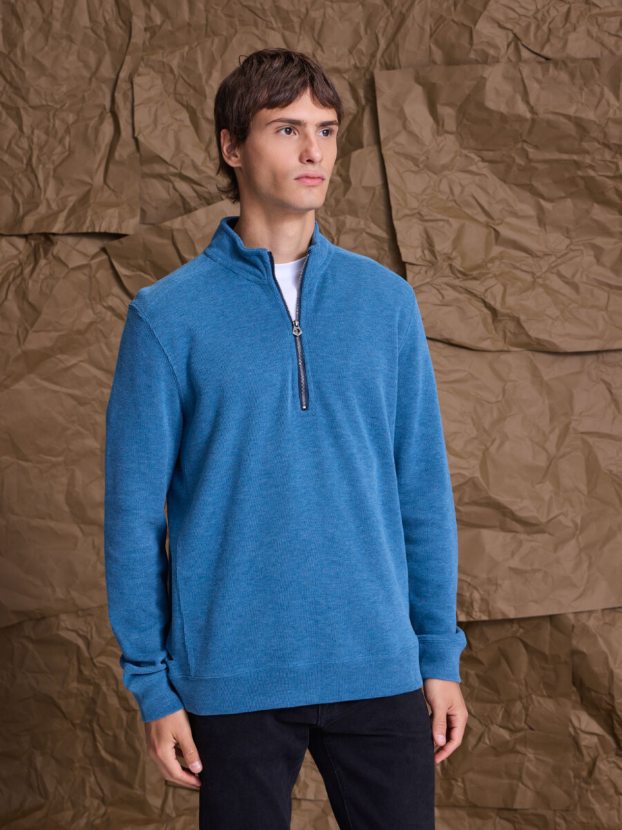 FLEECE PALERMO - AZUL MELANGE 