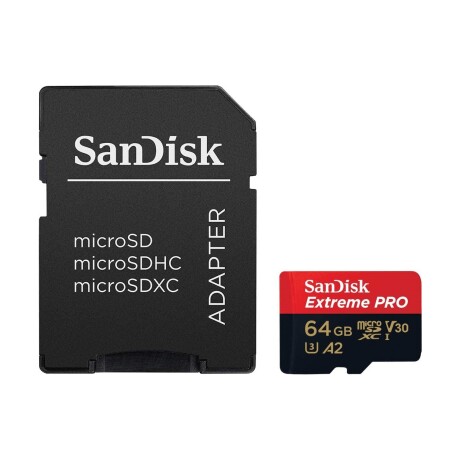 Tarjeta microsd sandisk 64gb extreme pro 200mb/s 4k + adaptador Tarjeta micro sd sandisk 64gb extreme pro 200mb/s 4k + adaptador sd