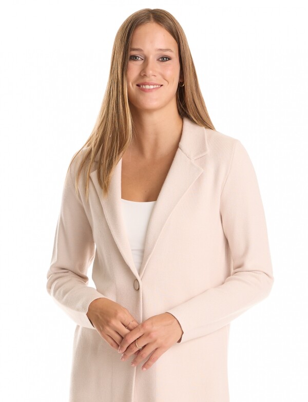 Chaqueta De Punto Con Solapa BEIGE