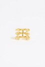 ANILLO TRES BANDAS CORAZONES Oro