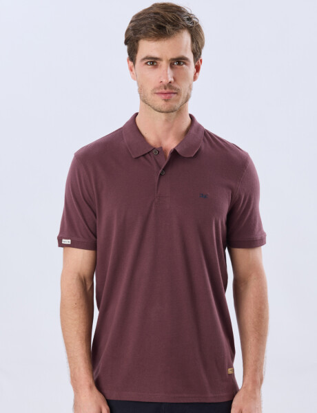 REMERA POLO LISA JERSEY Bordo