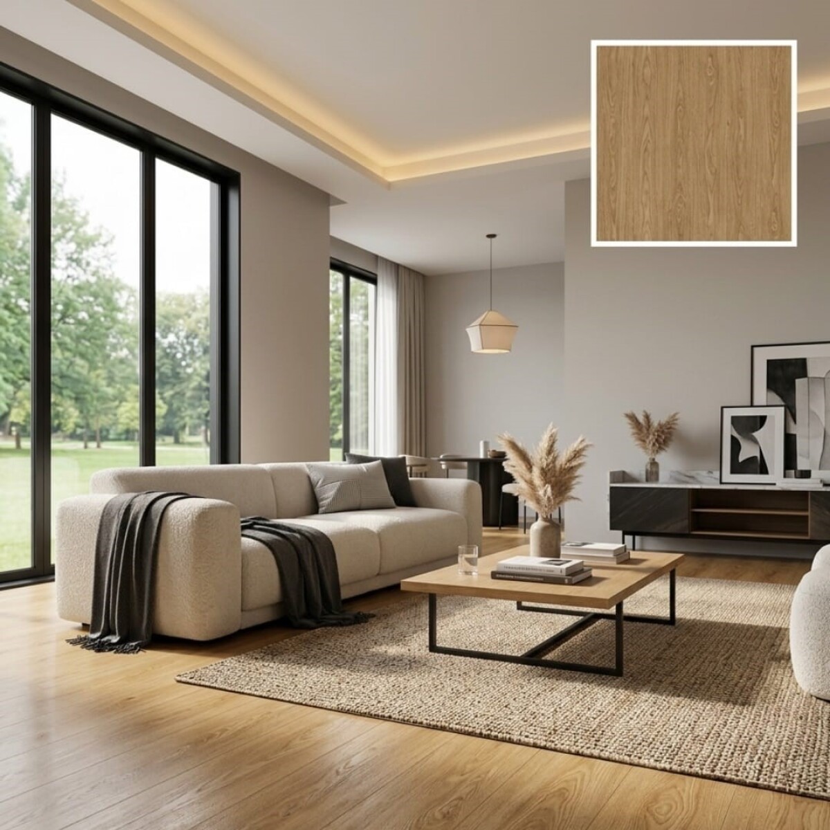 PISO VINILICO ESPAÑOL VIRGEN SPC ALTA CALIDAD ENCASTRABLE 2.68 METROS CUADRADOS COLOR ROBLE CLARO O5002 - ROBLE CLARO 