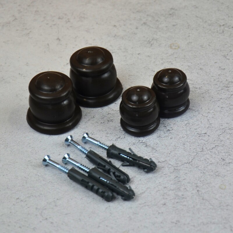 Set x2 soportes de techo doble MARRON OSCURO