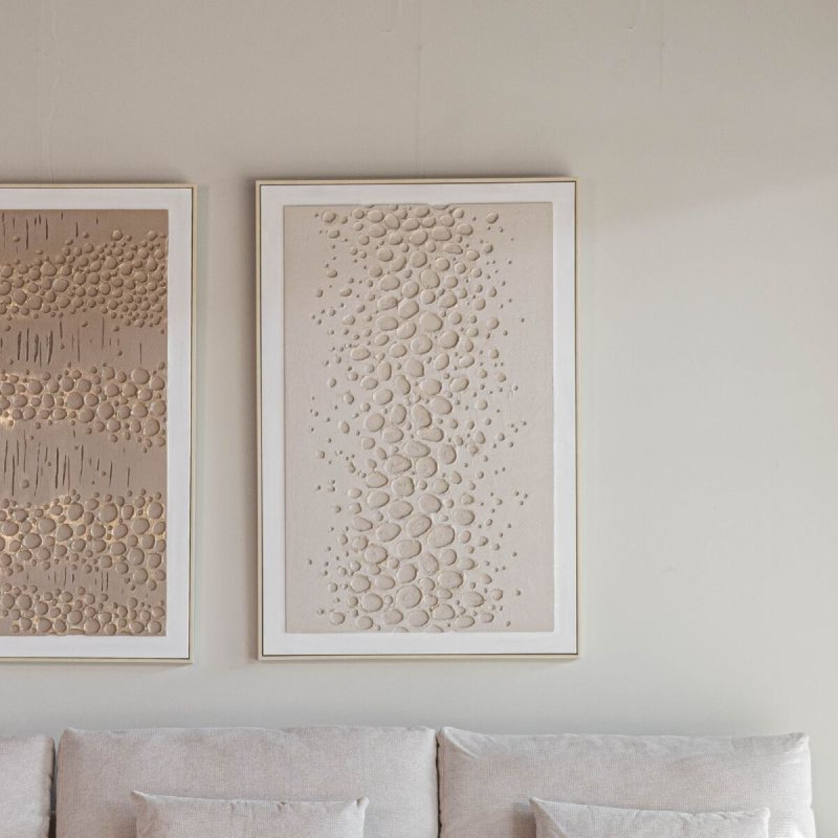 Cuadro Luna / Crudo con dorado 