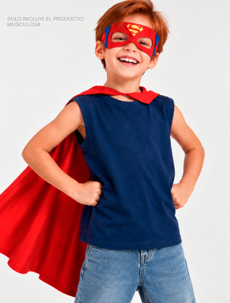 MUSCULOSA BÁSICA INFANTIL REGULAR AZUL OSCURO