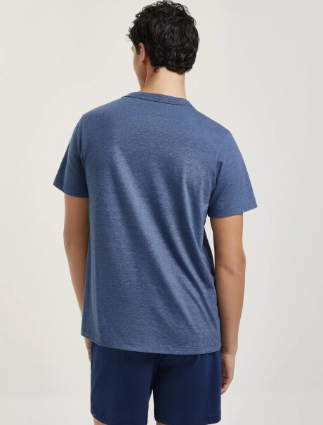 PIJAMA DE ALGODÓN AZUL