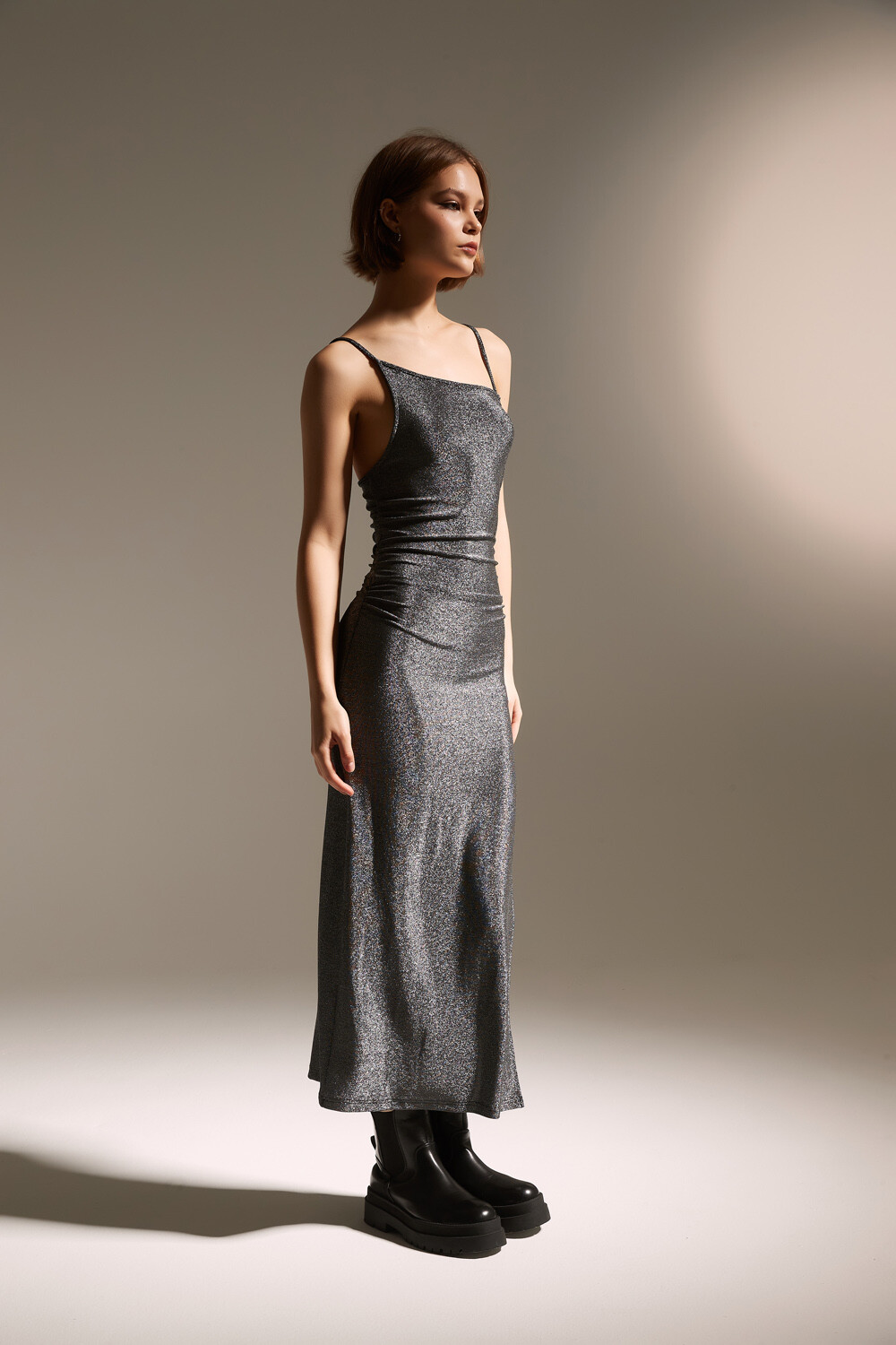 Vestido Talinde Gris Oscuro