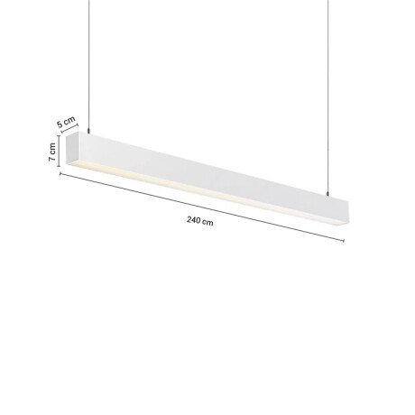 LUMINARIA LINEAR LIGHT 240CM Luminaria Lineal LED 72W Blanco Luz Cálida 240cm