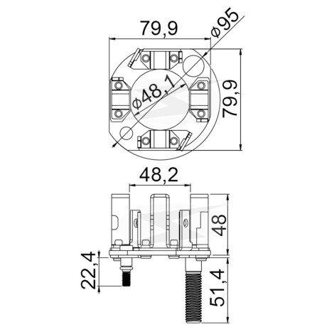 PORTA CARBONES - J.DEERE N.DENSO 12V UNIFAP PORTA CARBONES - J.DEERE N.DENSO 12V UNIFAP