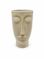 MACETA FACE HOMBRE PLASTICA BEIGE