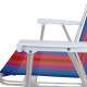 Set X 2 Sillas Altas Aluminio Clásica A Rayas NARANJA/AZUL