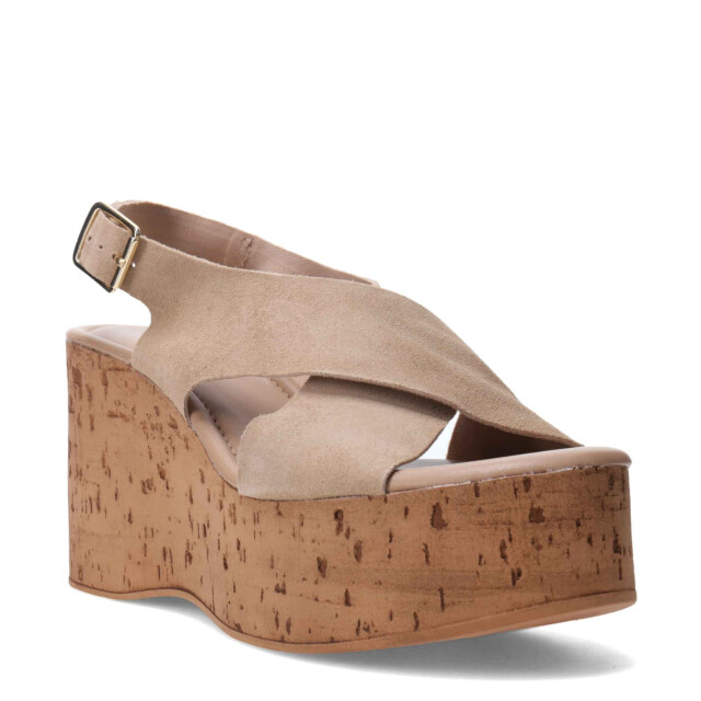 Sandalias de Mujer Bottero con Plataforma de Corcho Beige