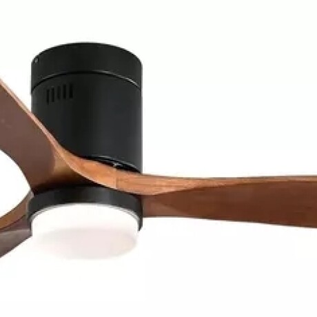 Ventilador De Techo En Madera Led 18watts Fría/neutra/cálida Negro y madera