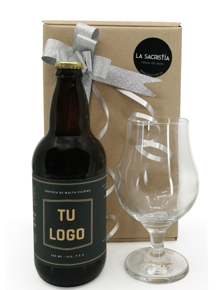 Gift Box - cerveza artesanal personalizada + copa 