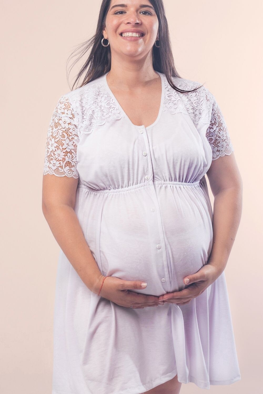 Camisón Maternal Micaela Crudo