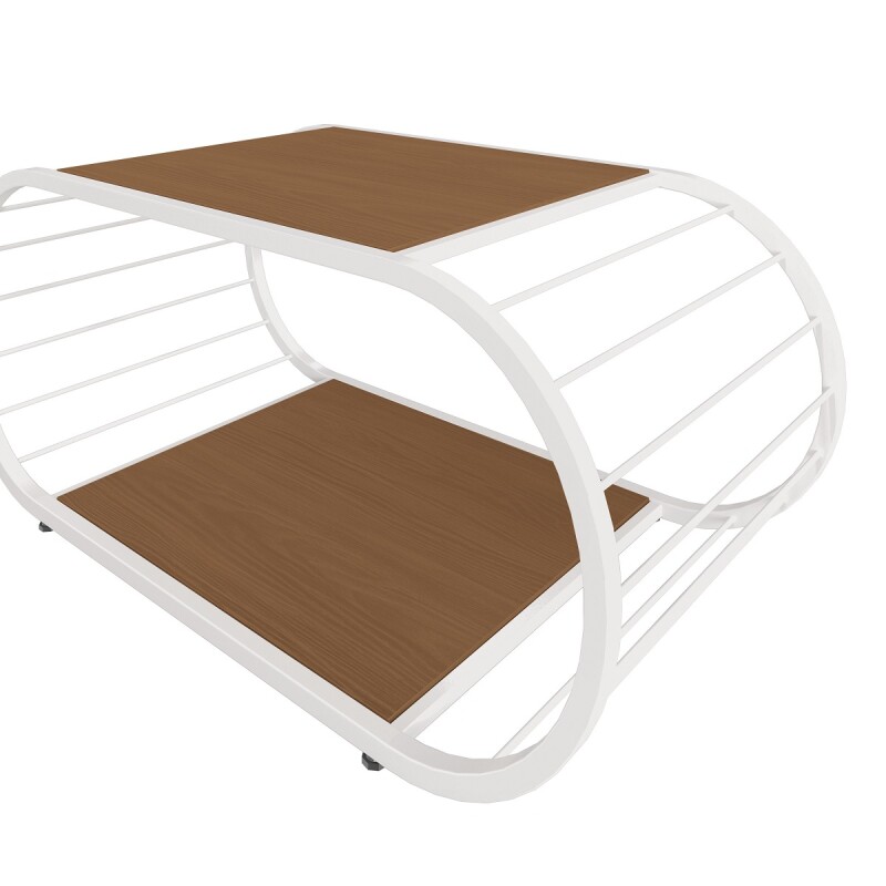 Mesa de centro canela con blanco Mesa de centro canela con blanco