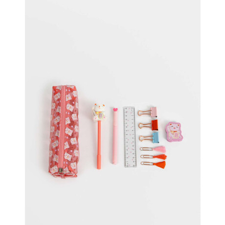 Set De Librería En Cartuchera ''Tokyo'' Combinacion Multicolor