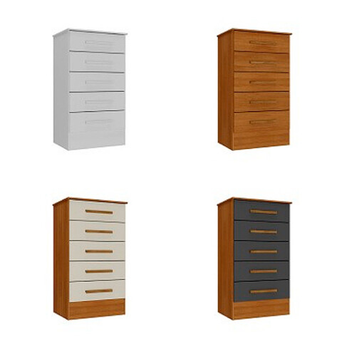 COMODA INEY OVIEDO -0540 -5 Cajones -Blanco Sin color