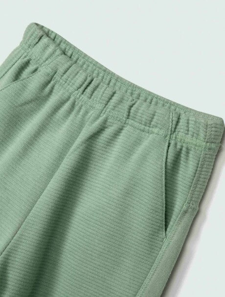 PANTALÓN BABUCHA INFANTIL EN TELA ACANALADA VERDE