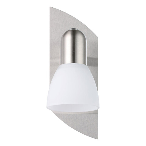 Aplique pared níquel E14 pantalla vidrio opal EG6176