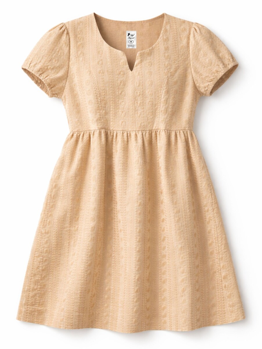 Vestidos broderie - Beige 
