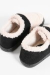 Pantufla corderito suede negro