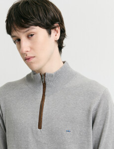 470996 SWEATER MEDIO CIERRE HARRINGTON LABEL Gris