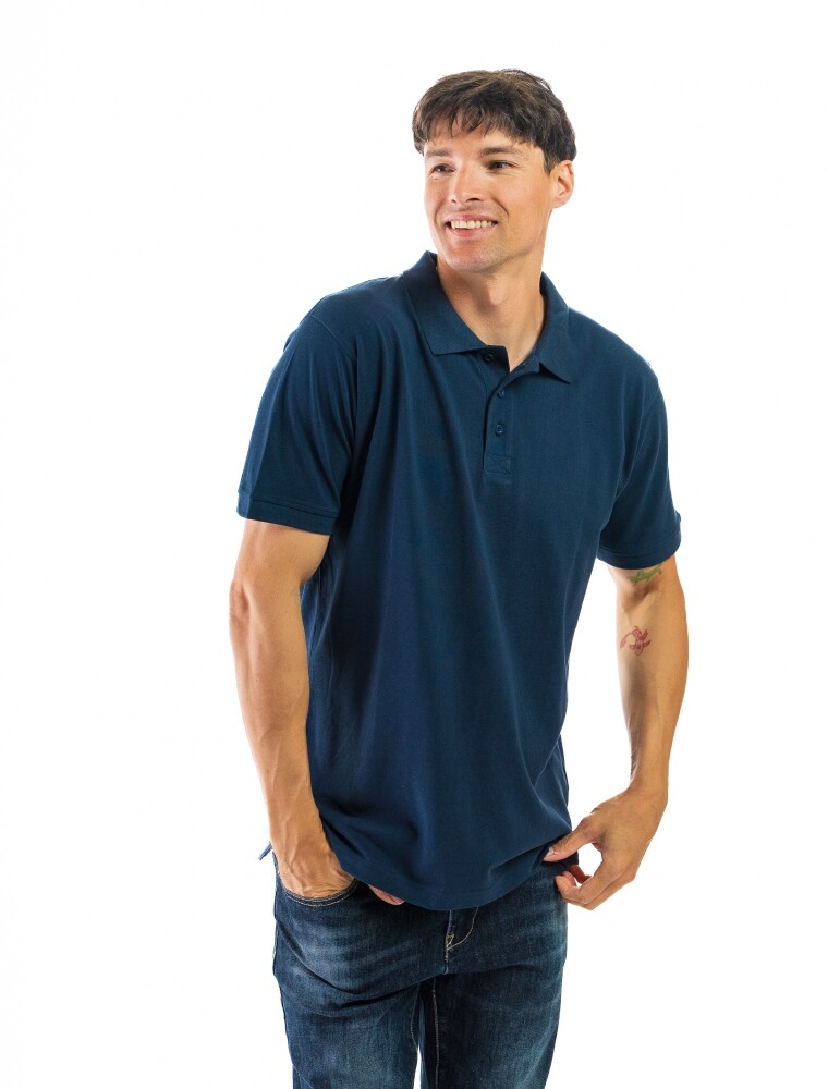 Remera Polo Algodón Marino